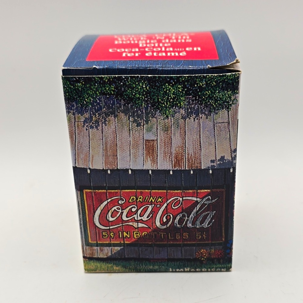 1999 Coca Cola Coke 3.5" "Wick N Tin" Candle Never Used In Original Box